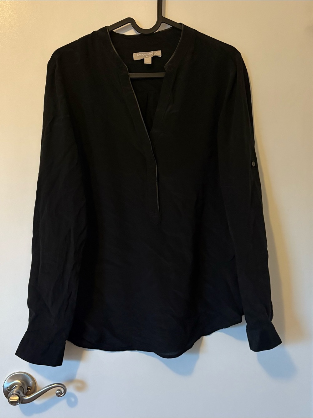 Banana Republic 100% Silk Tunic Button-Down Shirt